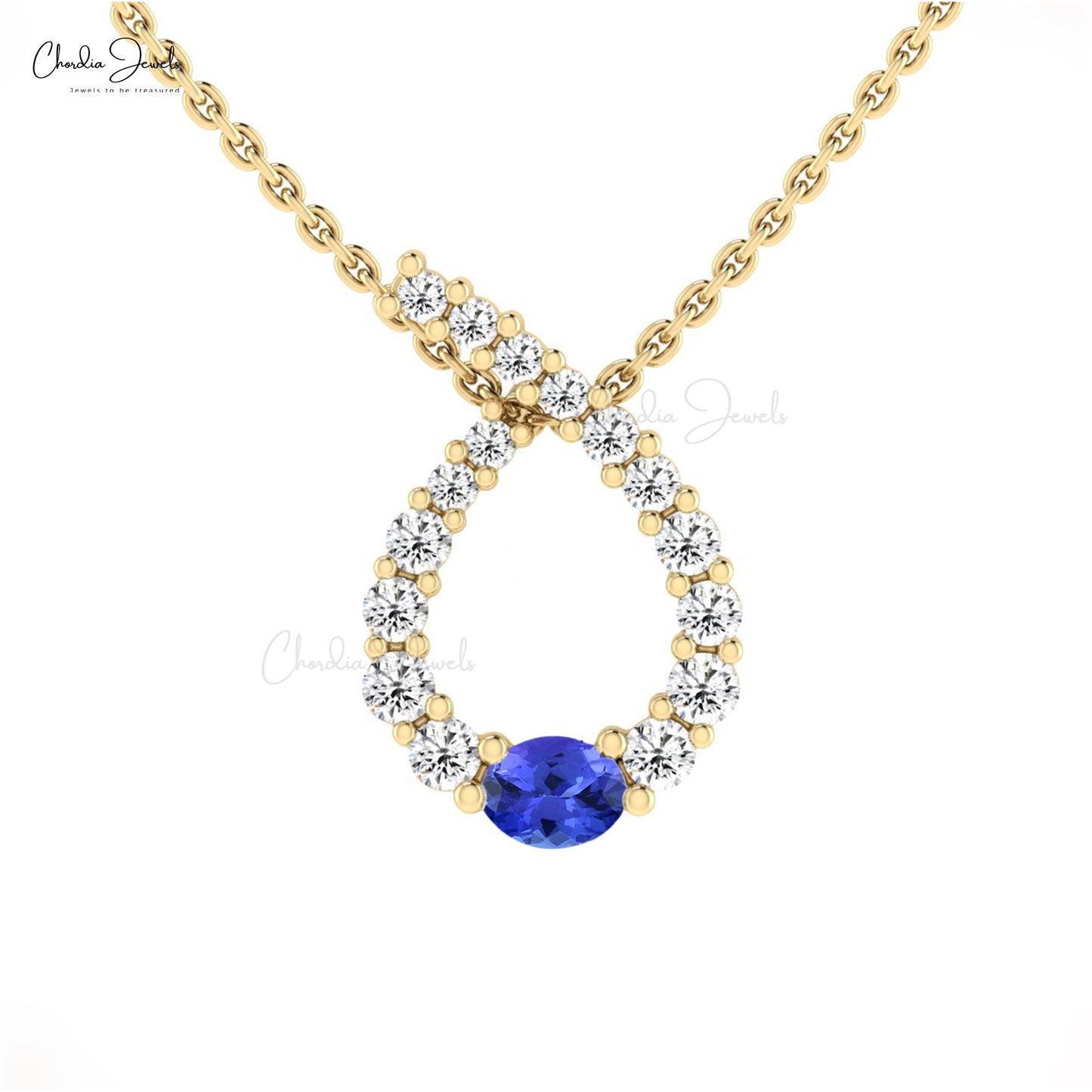 tanzanite twisted pendant