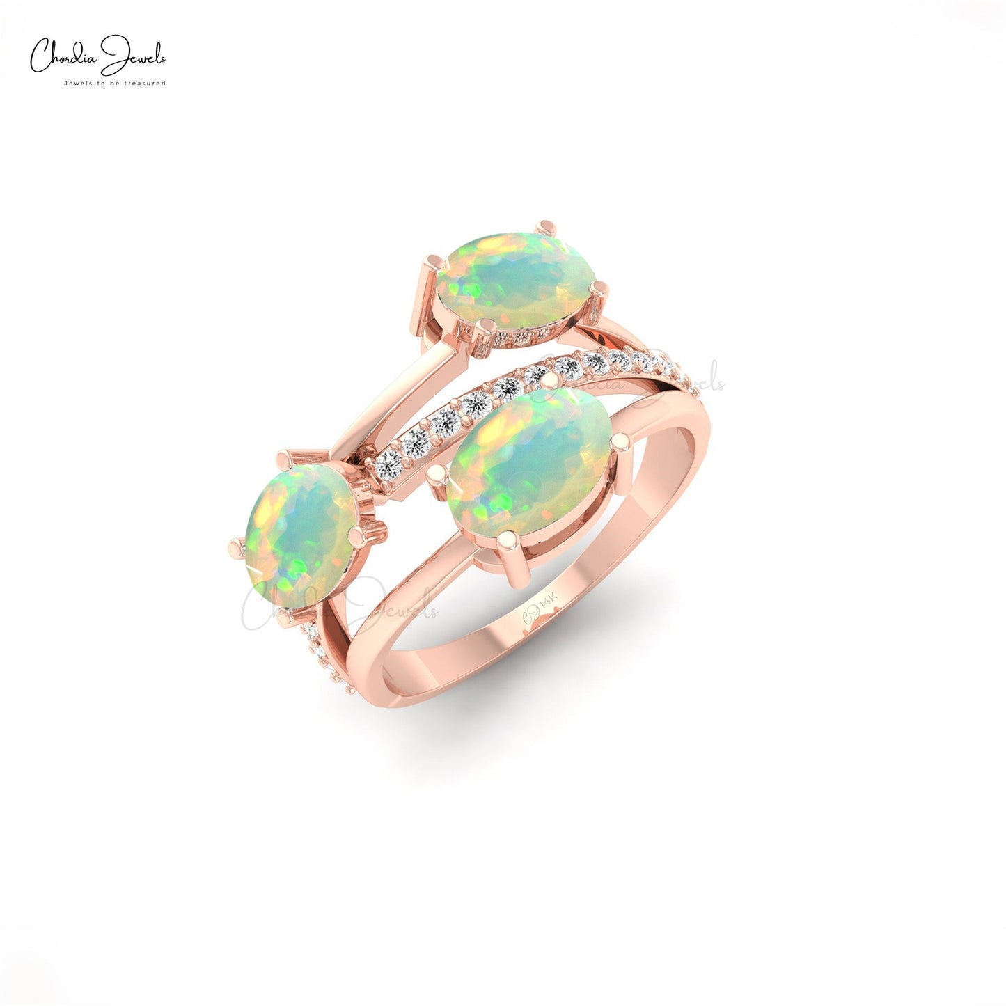 Genuine Opal Gemstone Ring
