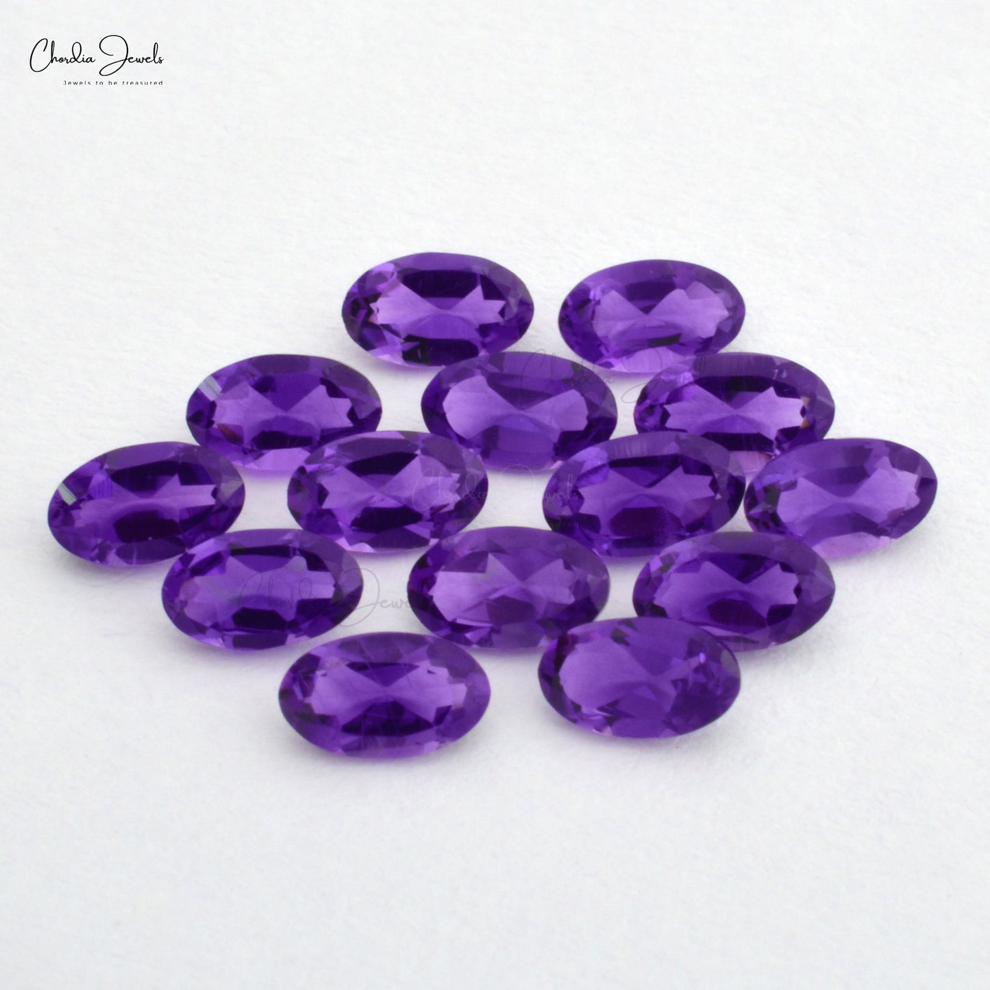 oval cut amethyst loose gemstone