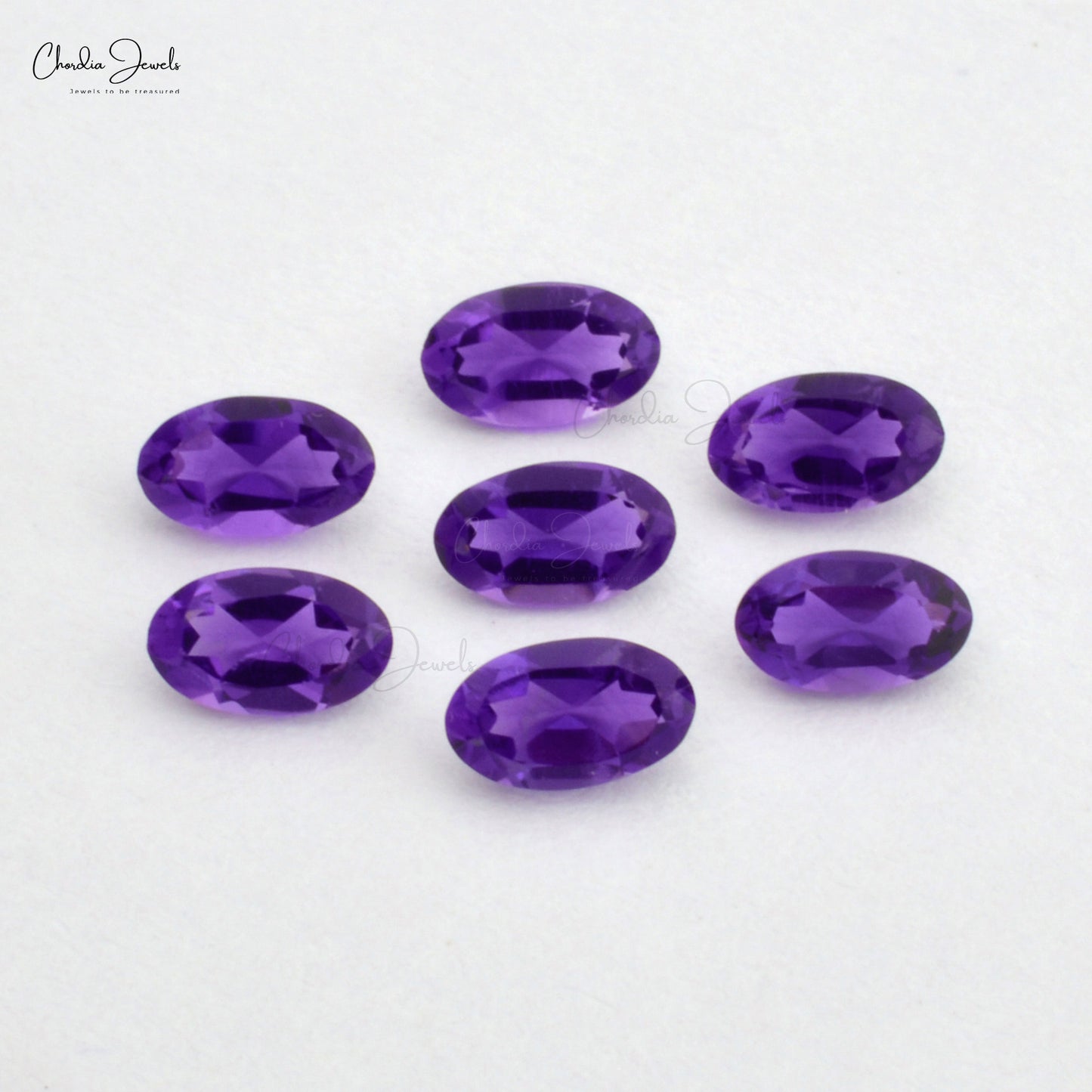 oval cut amethyst loose gemstone