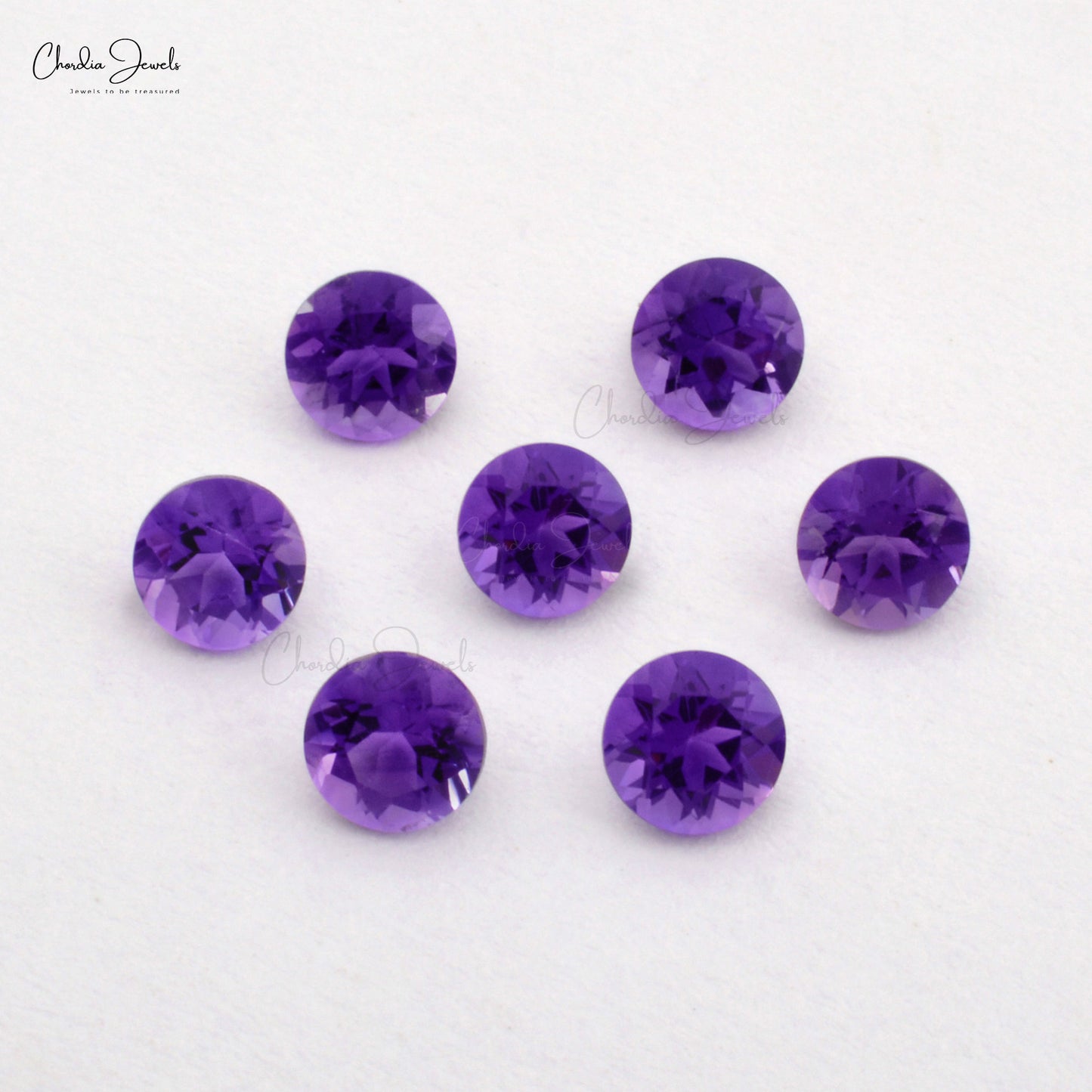 round-cut amethyst loose gemstone
