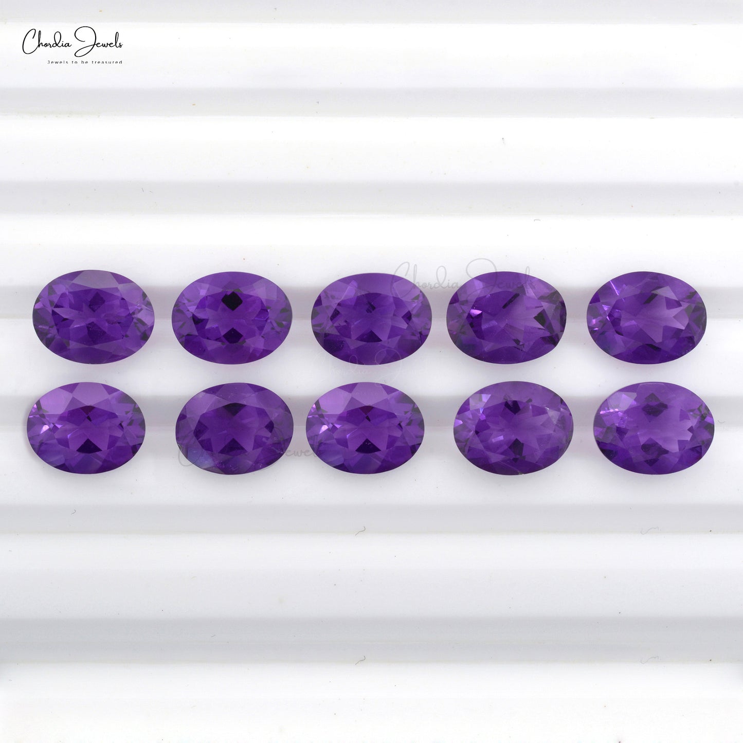 oval-cut amethyst loose gemstone