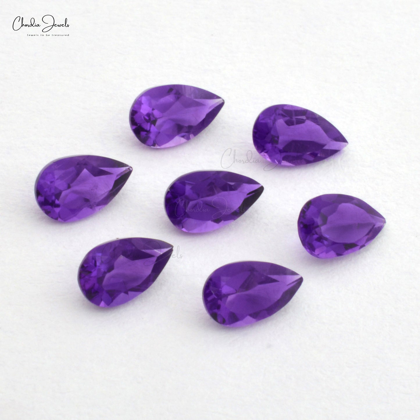 pear-cut amethyst loose gemstone