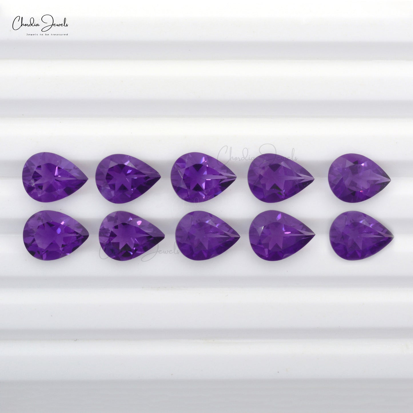 pear cut amethyst loose gemstone