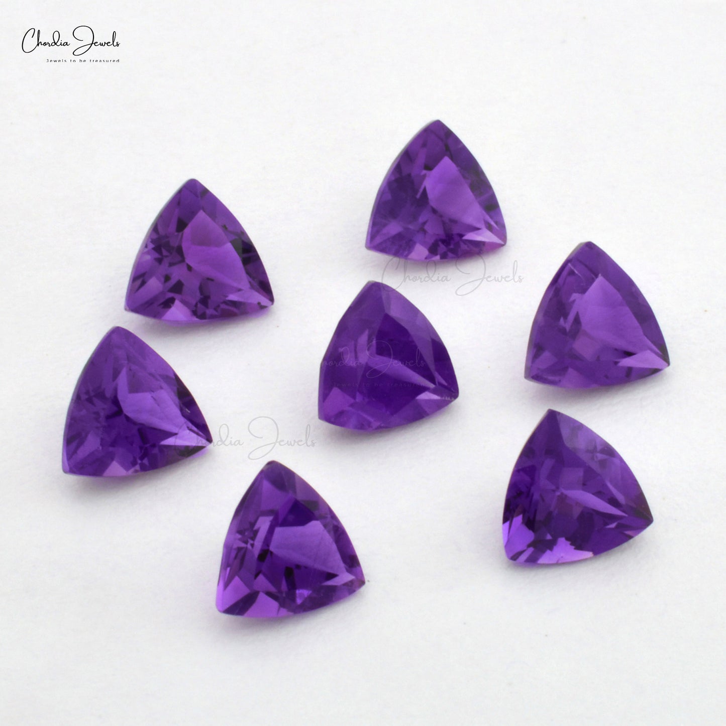 trillion cut amethyst loose gemstone 