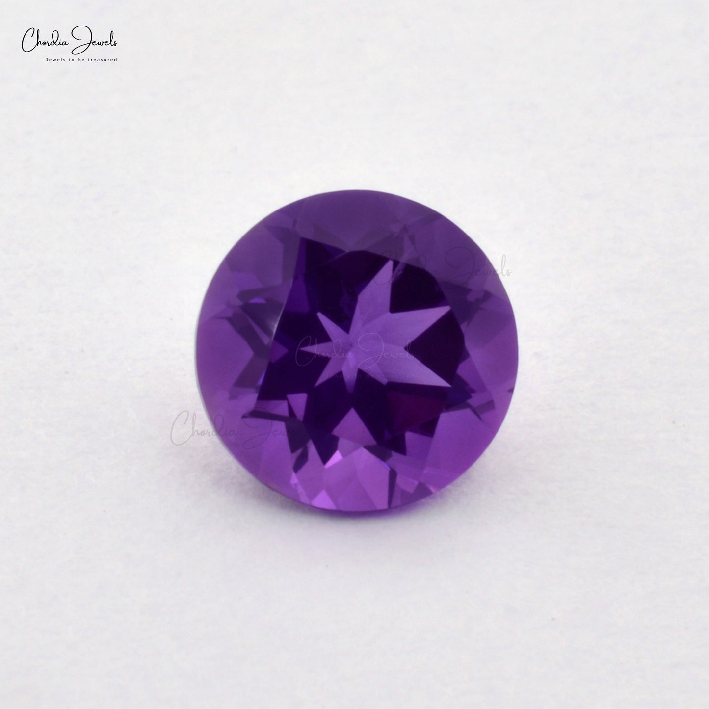 round-cut amethyst loose gemstone