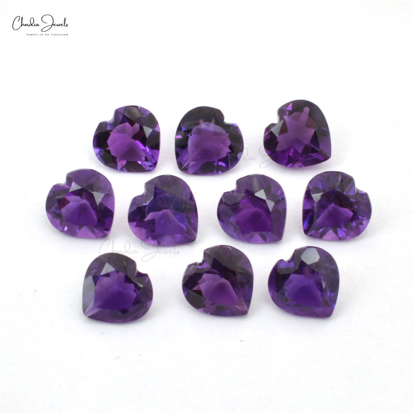 Heart-Cut Amethyst Loose Gemstone 