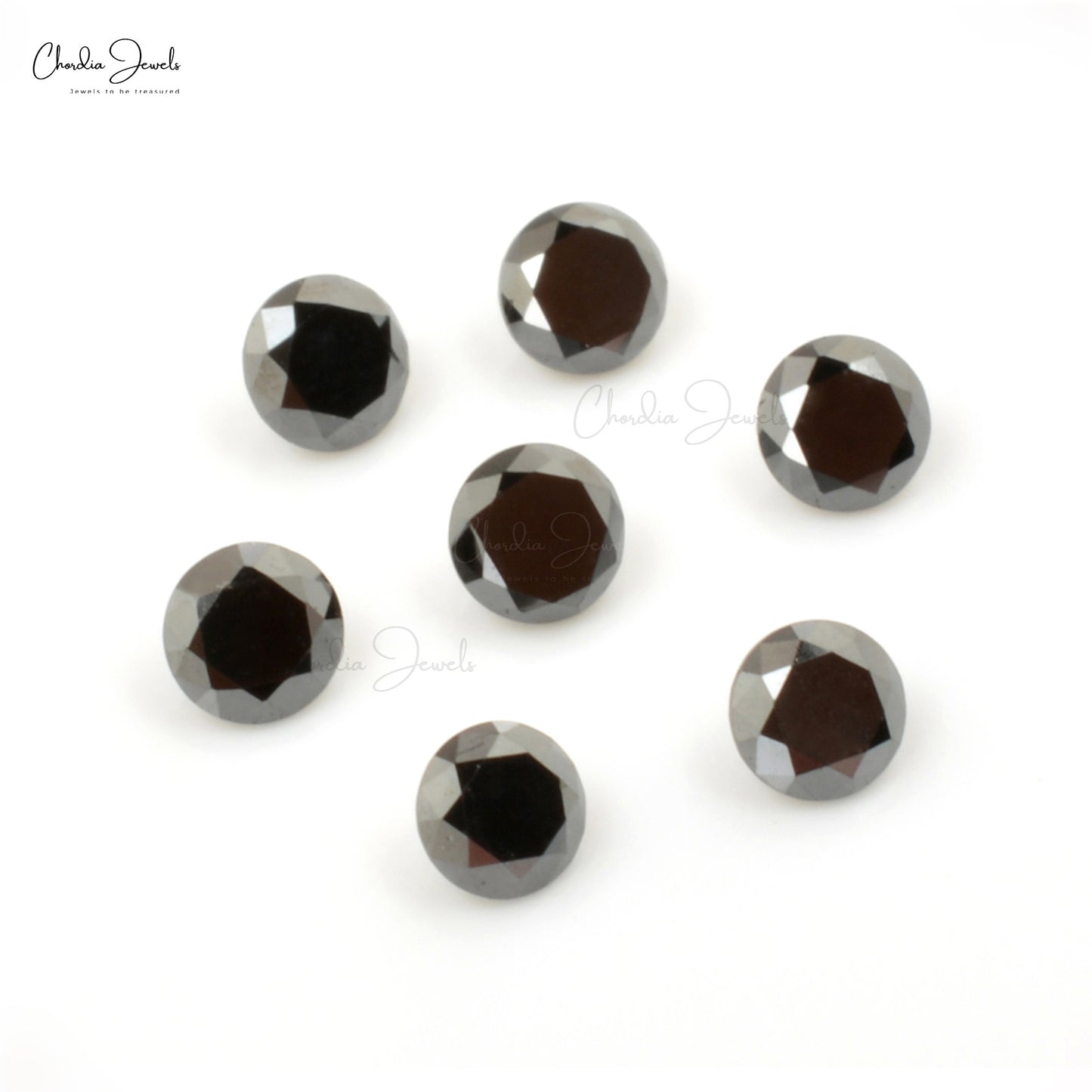 Black Diamond 1.70 MM Round Cut AAA Quality Loose Gemstone, 1 Piece