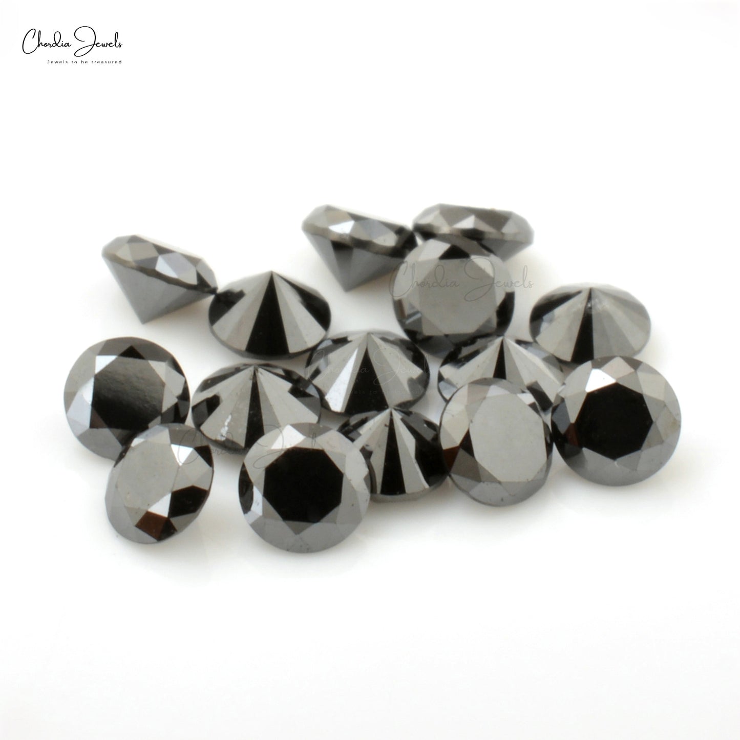 Black Diamond AAA Quality Round Brilliant Cut 2.20 MM Natural Gemstone, 1 Piece