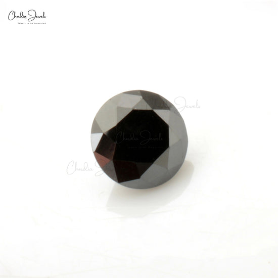 Black Diamond 1.20 MM Round Cut Faceted Loose Gemstone, 1 Piece