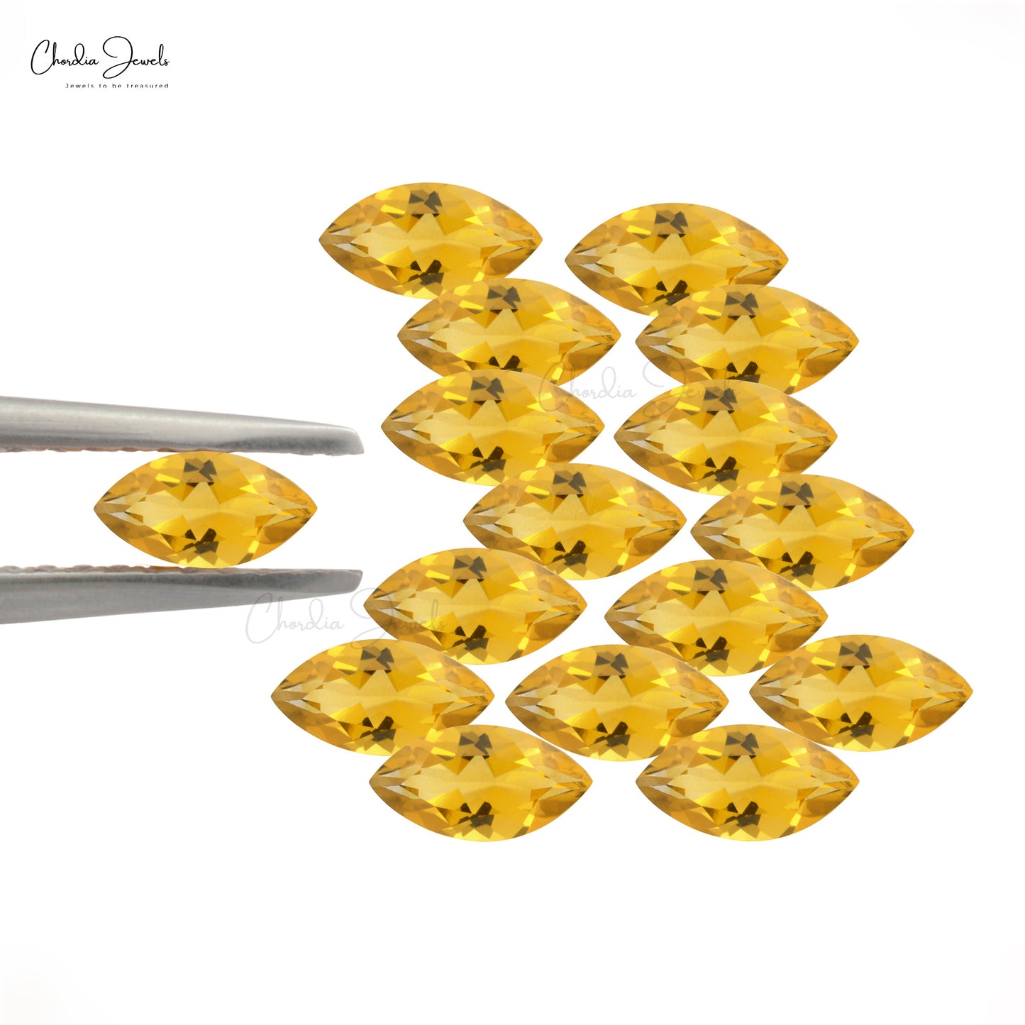 Natural Citrine Marquise Cut 14x7MM Loose Gemstone for Pendant, 1 Piece