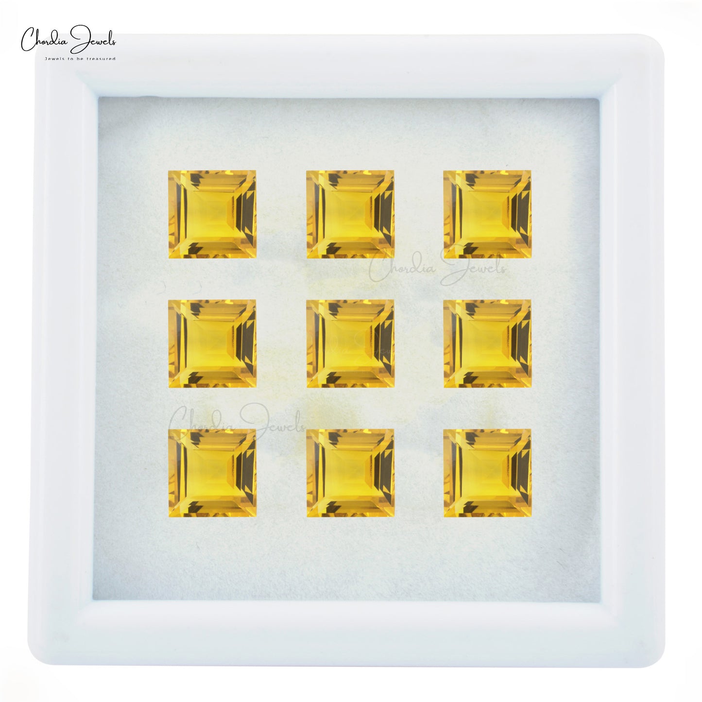 Top Quality Square Cut Genuine Citrine Loose Gemstone for Pendant, 1 Piece