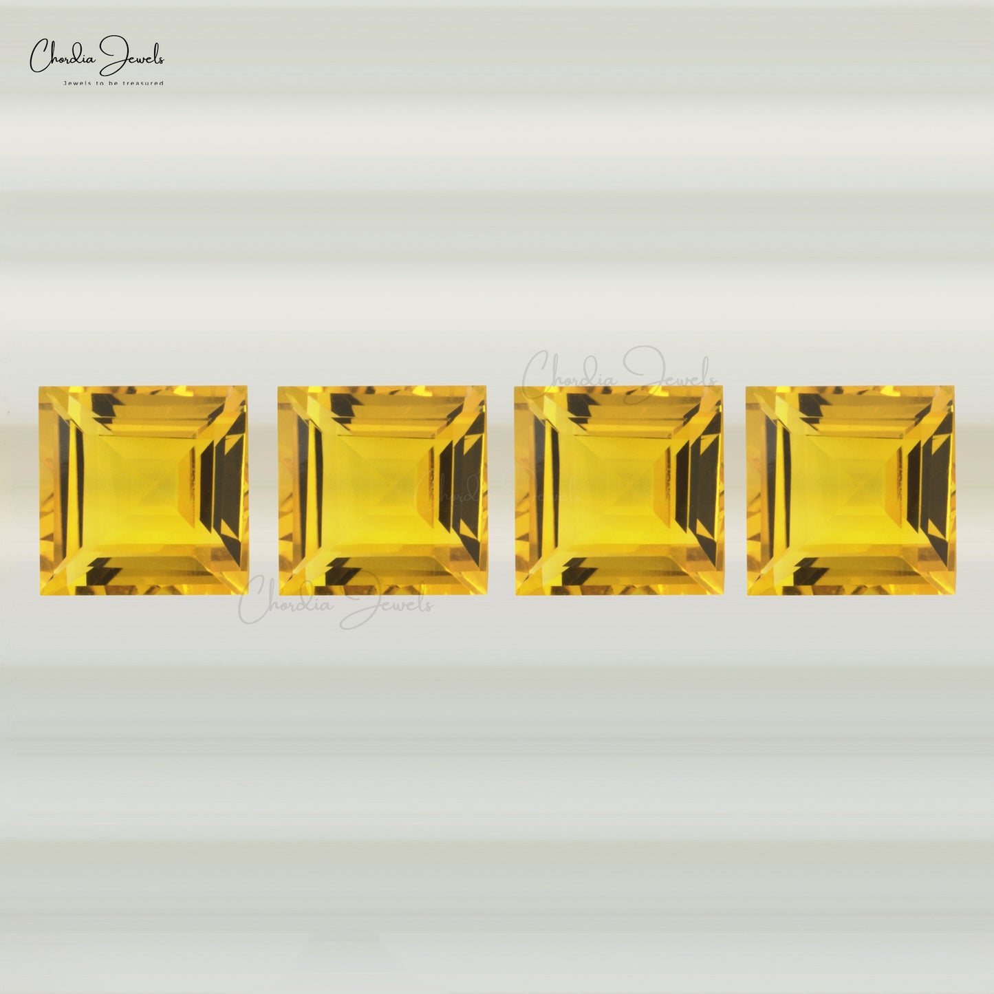 6MM-6.5MM High Grade Citrine Square Loose Gemstone at Wholesale from India, 1 Piece