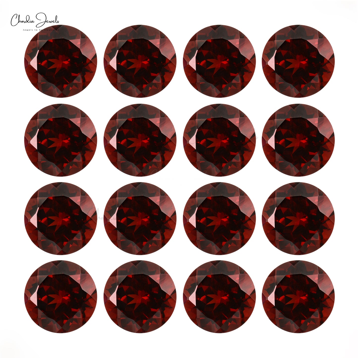 AAA Quality Red Garnet 2mm-2.5mm Faceted Round Gemstone for Jewelry, 1 Piece