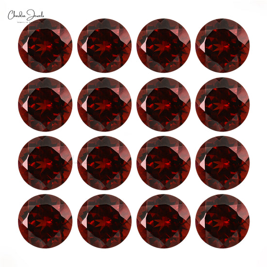 AAA Quality Red Garnet 2mm-2.5mm Faceted Round Gemstone for Jewelry, 1 Piece