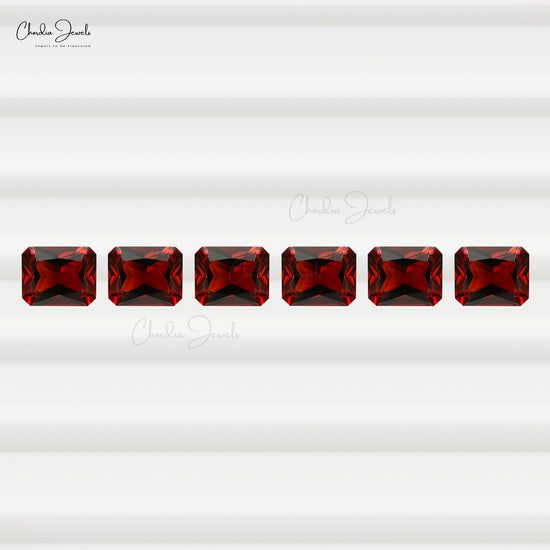 Emerald Faceted 100% Natural Red Garnet Wholesaler from India, 1 Piece