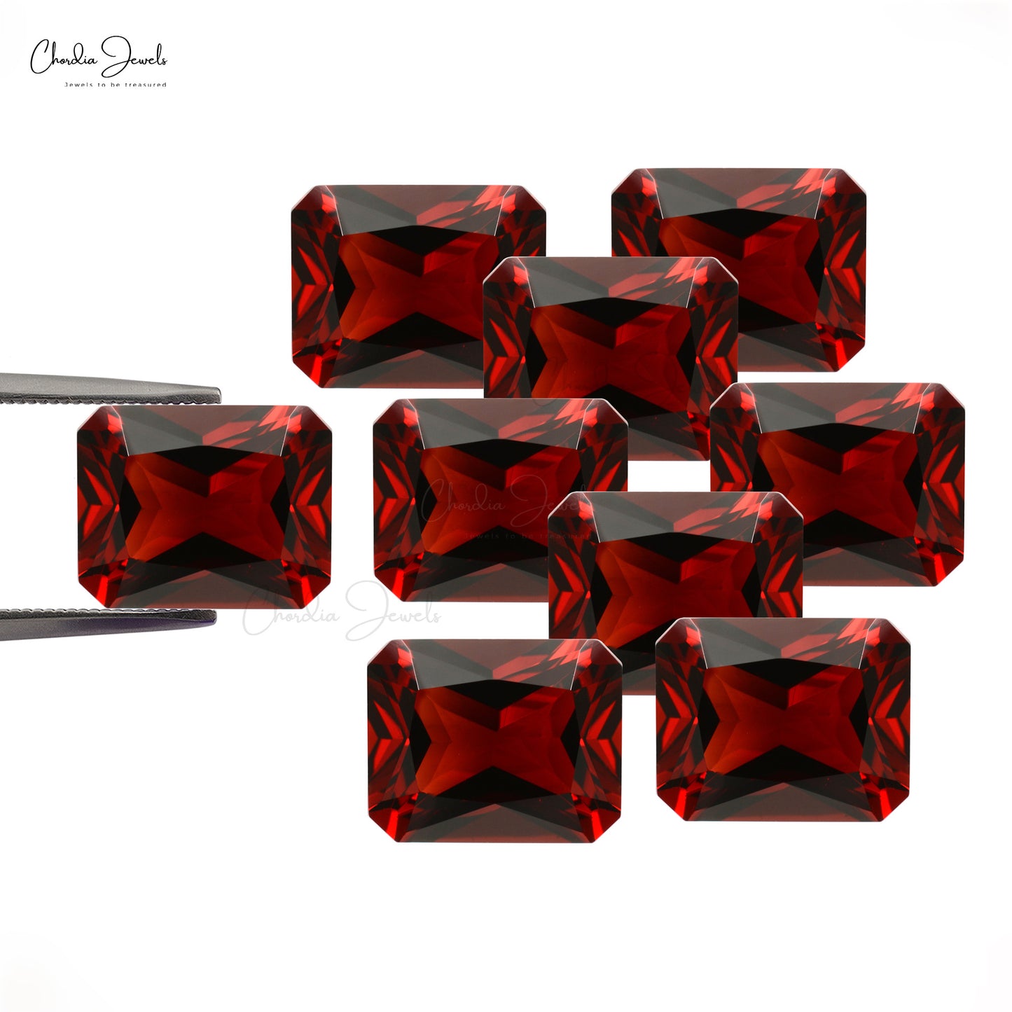 Egte Granaat Smaragd Sny 12X10MM Los Edelsteen vir die Maak van Hangertjies, 1 Stuk