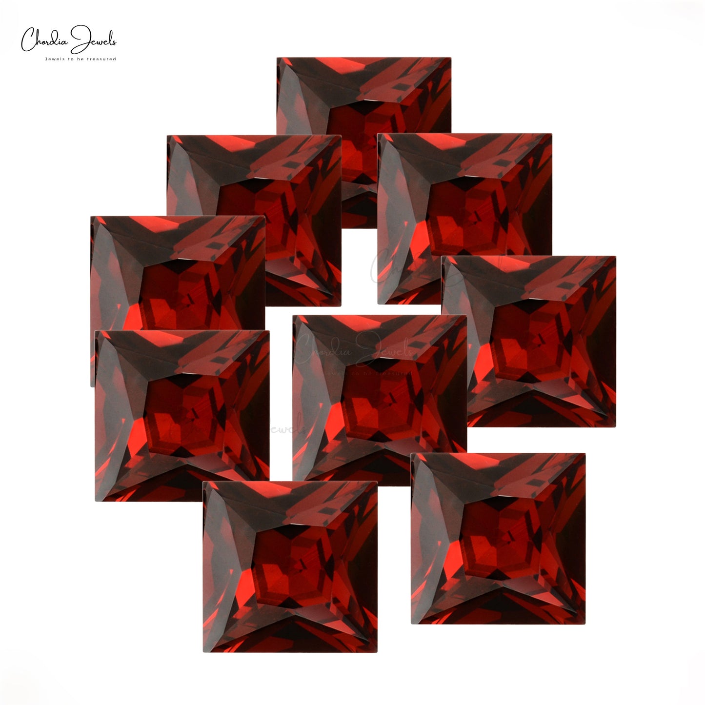 Super Topkwaliteit Vierkantige Sny 6MM Los Edelsteen vir Juweliersware Maak, 1 Stuk