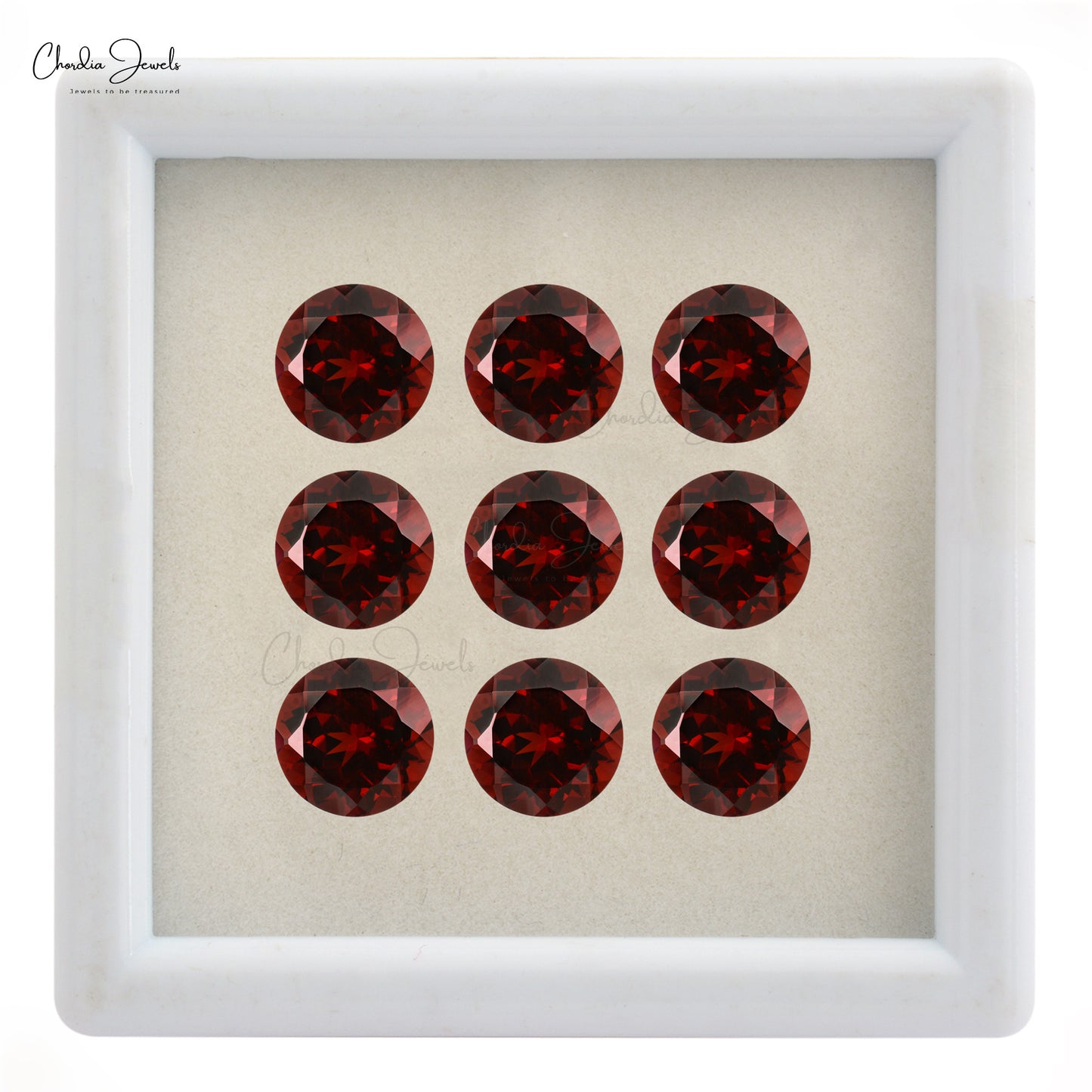 Flawless 1/2 Carat Round Cut Loose Garnet Gemstone for Pendant, 1 Piece