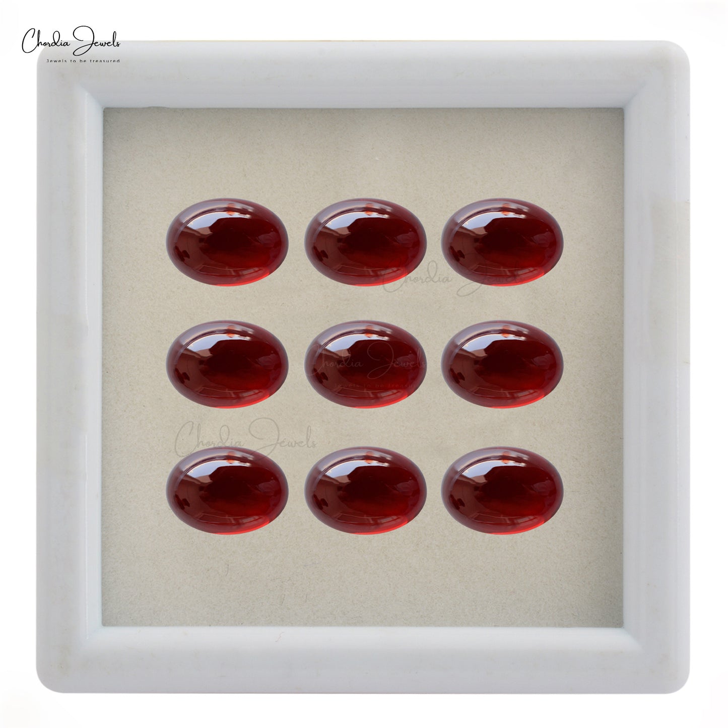 Mozambique Garnet 12X10MM-14X10MM Oval Cabochon Semi Precious Loose Gemstone, 1 Piece