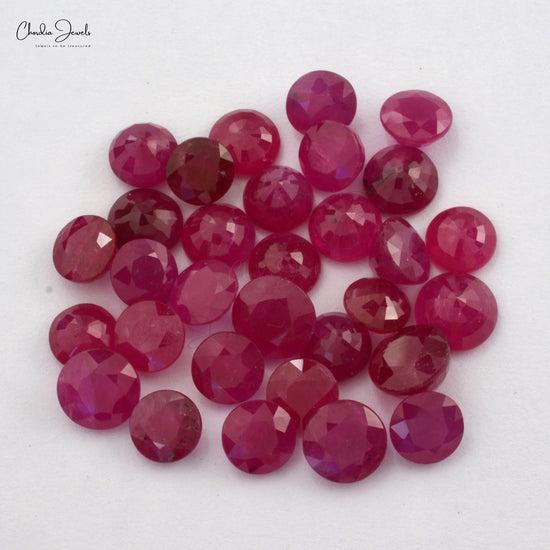 4mm High Quality Red Ruby Loose Gemstone For Jewelry, 1 Piece