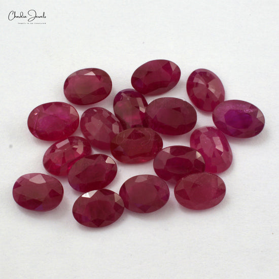 7x5mm Fine Quality Ruby Oval Faceted For Engagement Ring, 1 Piece