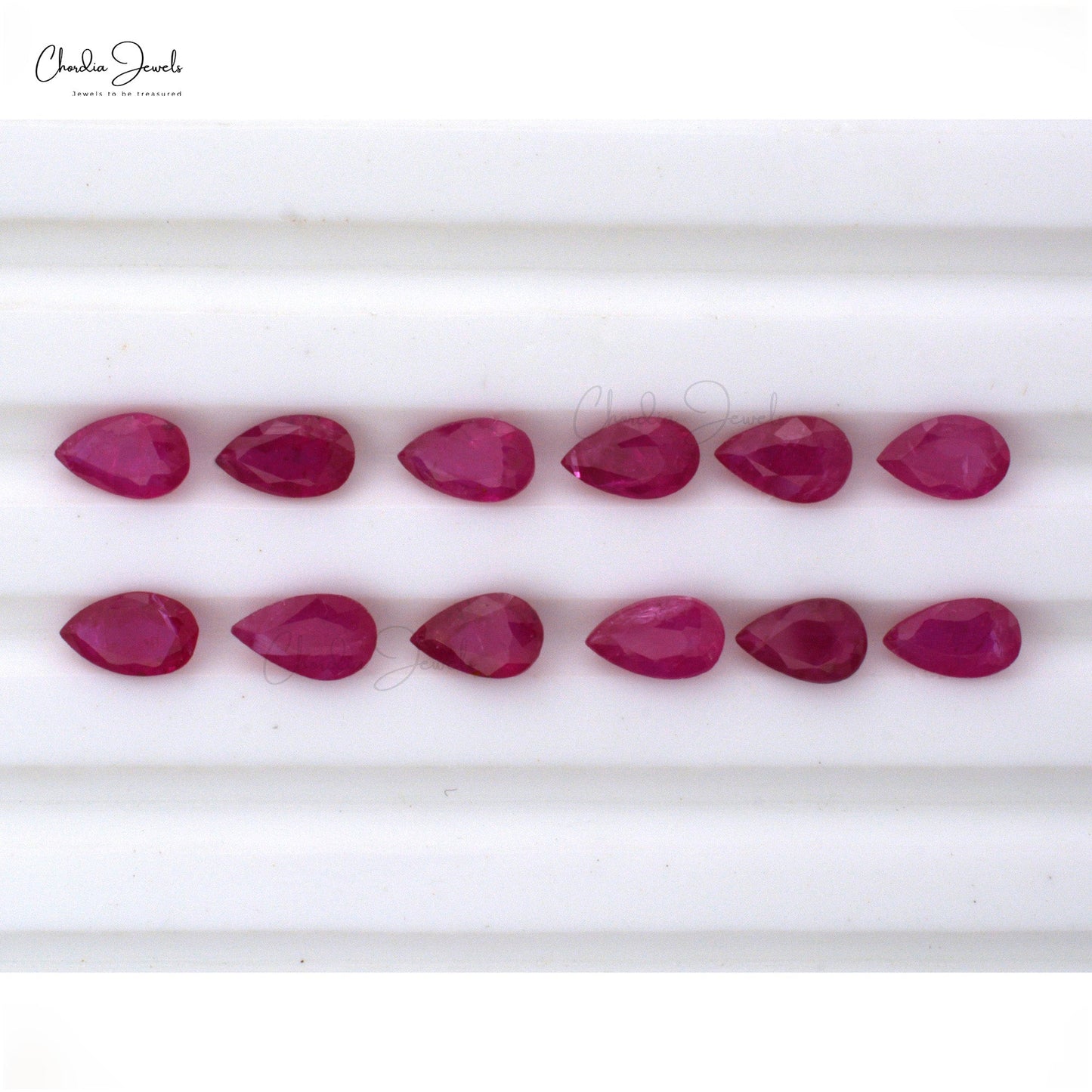 High Quality Natural Ruby Faceted Pear Cut 4x3mm, 1 Piece