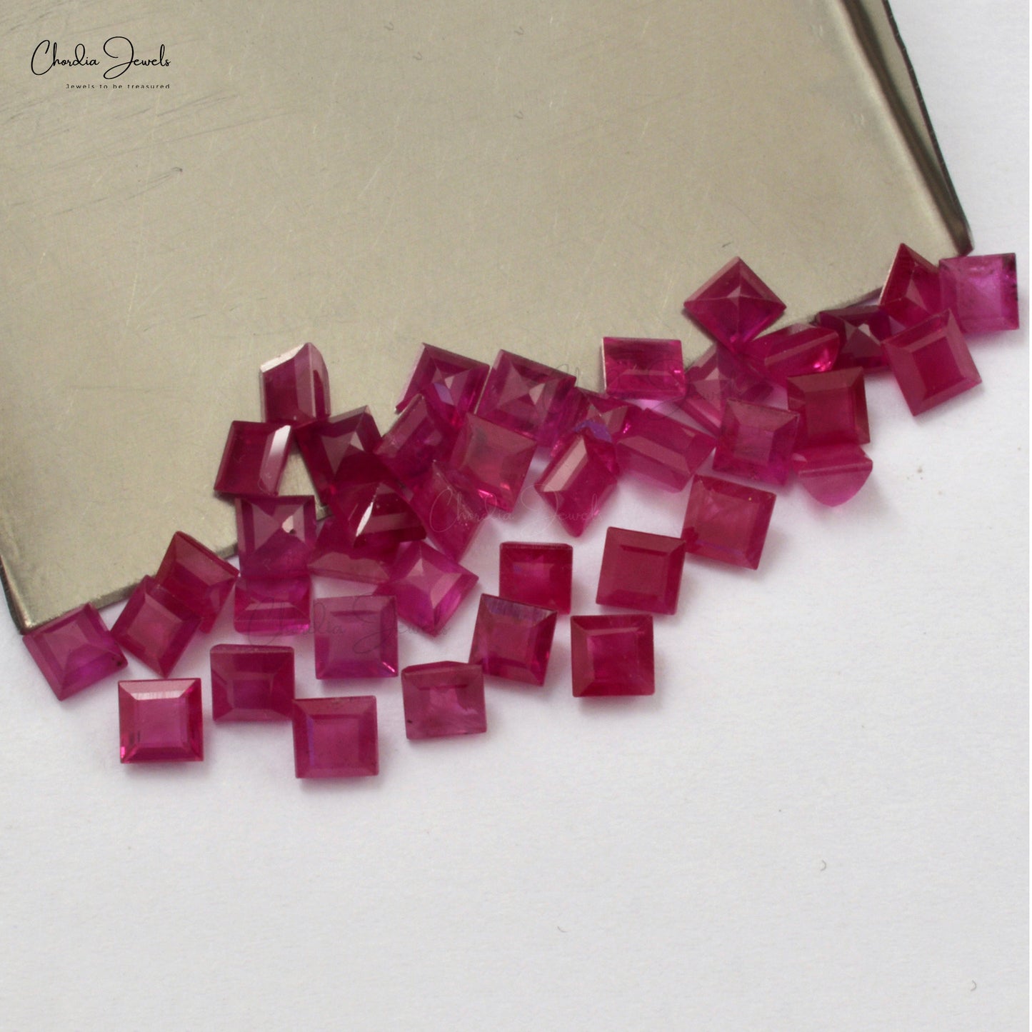 Lote al por mayor de piedras preciosas de rubí natural de 3 mm a 3,5 mm para la fabricación de joyas, 1 pieza