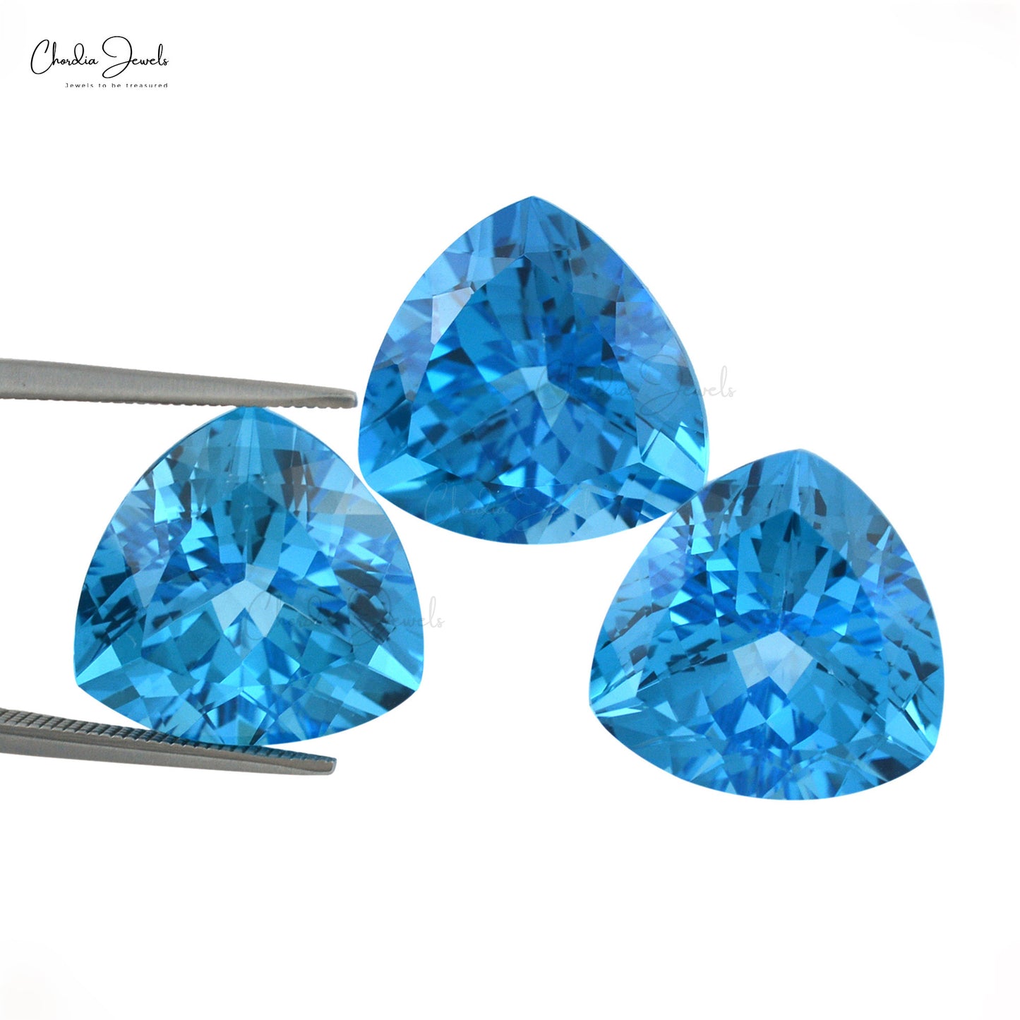 Topacio impecable de corte trillón, 11 x 11 mm, piedra semipreciosa, 1 pieza