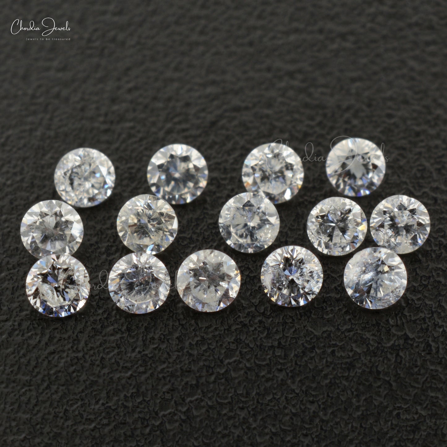 White Diamond I1-I2 / G-H Round Brilliant Cut 1.3MM Precious Gemstone, 1 Piece