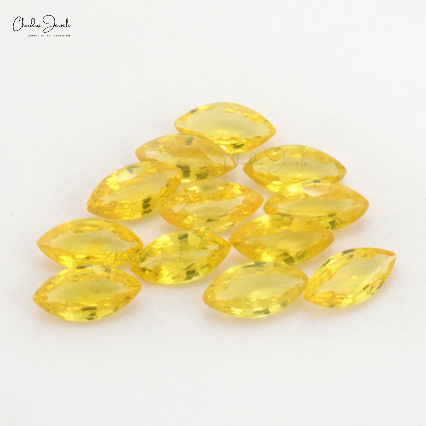 Top Quality Oval-Shape Natural Yellow Sapphire Stones. Stone Size: 6x4 mm, Stone Cut: Excellent, Stone Weight: 0.58 Carats from Chordia jewels