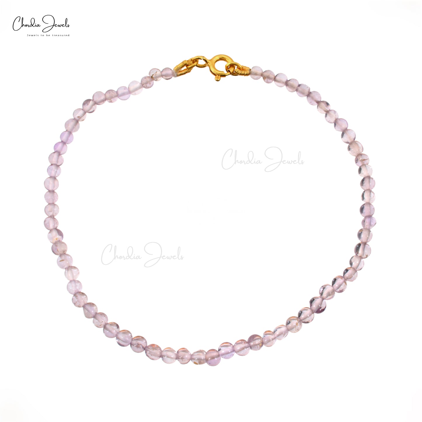 Top Quality Natural Pink Amethyst Gemstone Handmade Bead Bracelet In 925 Sterling Silver Jewelry Wholesale Price