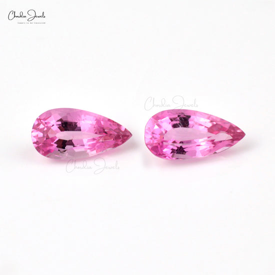Pink Tourmaline Pear Cut Super Fine Quality 10X5MM Loose Gemstone for Sale, 2 Piece