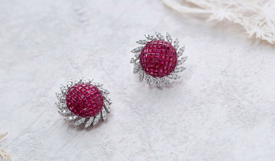 Beautiful Red Ruby Gemstone Jewelry for Wedding Gift