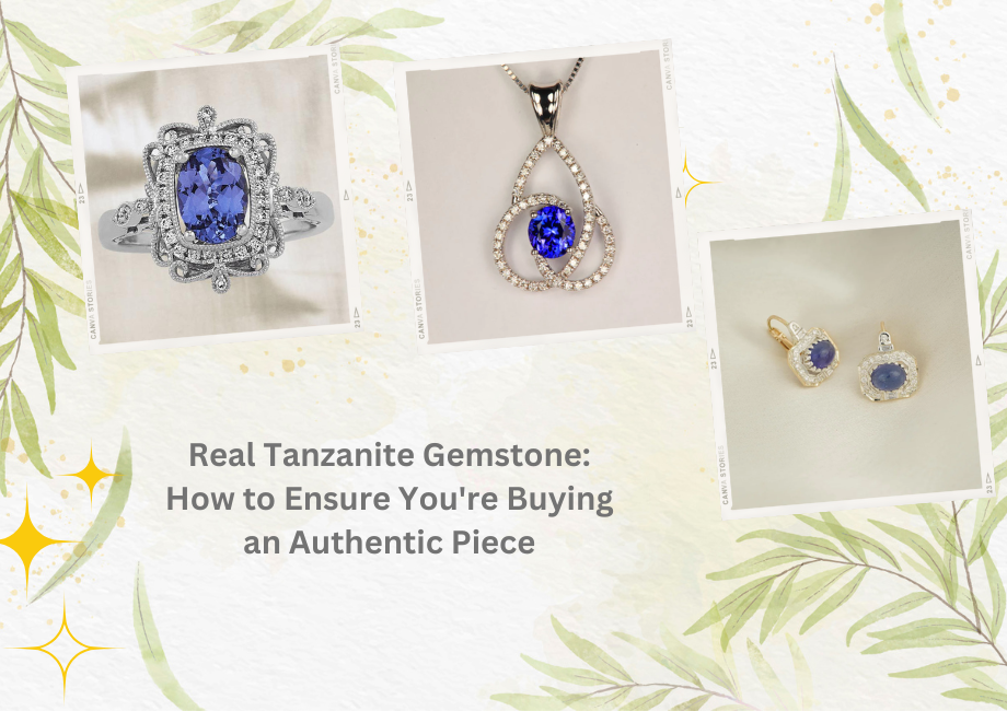Real tanzanite gemstone jewelry