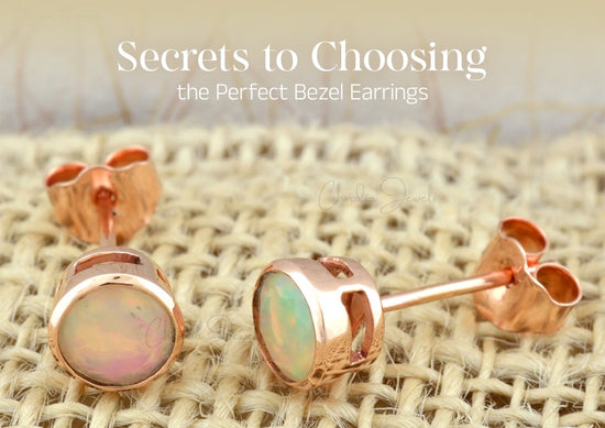 Bezel Set Earrings 