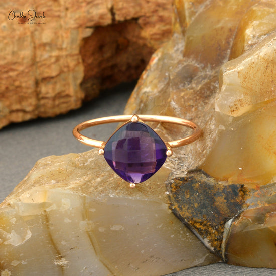 14k gold amethyst ring