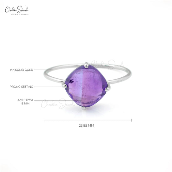 14k gold amethyst ring