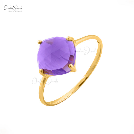 amethyst dainty ring