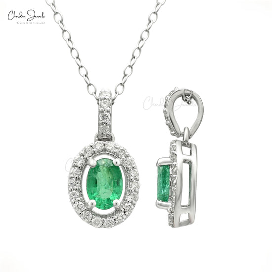 14k gold emerald pendant