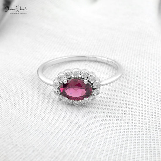 Buy Garnet Halo Ring