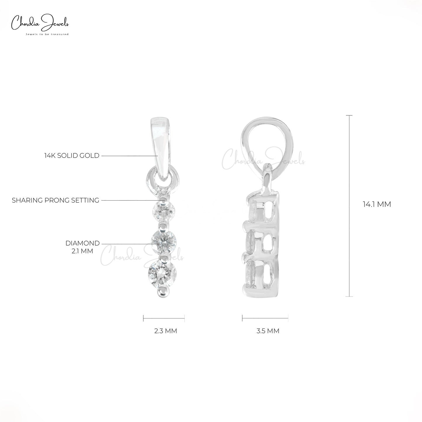 Prong Set Round Pendant