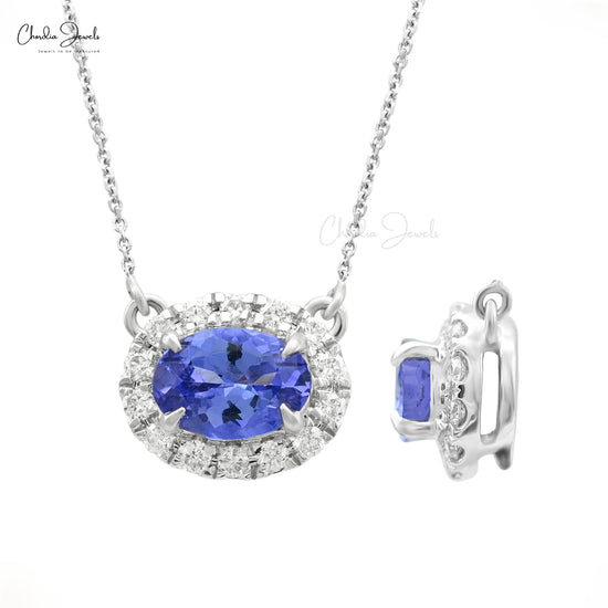 Load image into Gallery viewer, dainty tanzanite necklace
