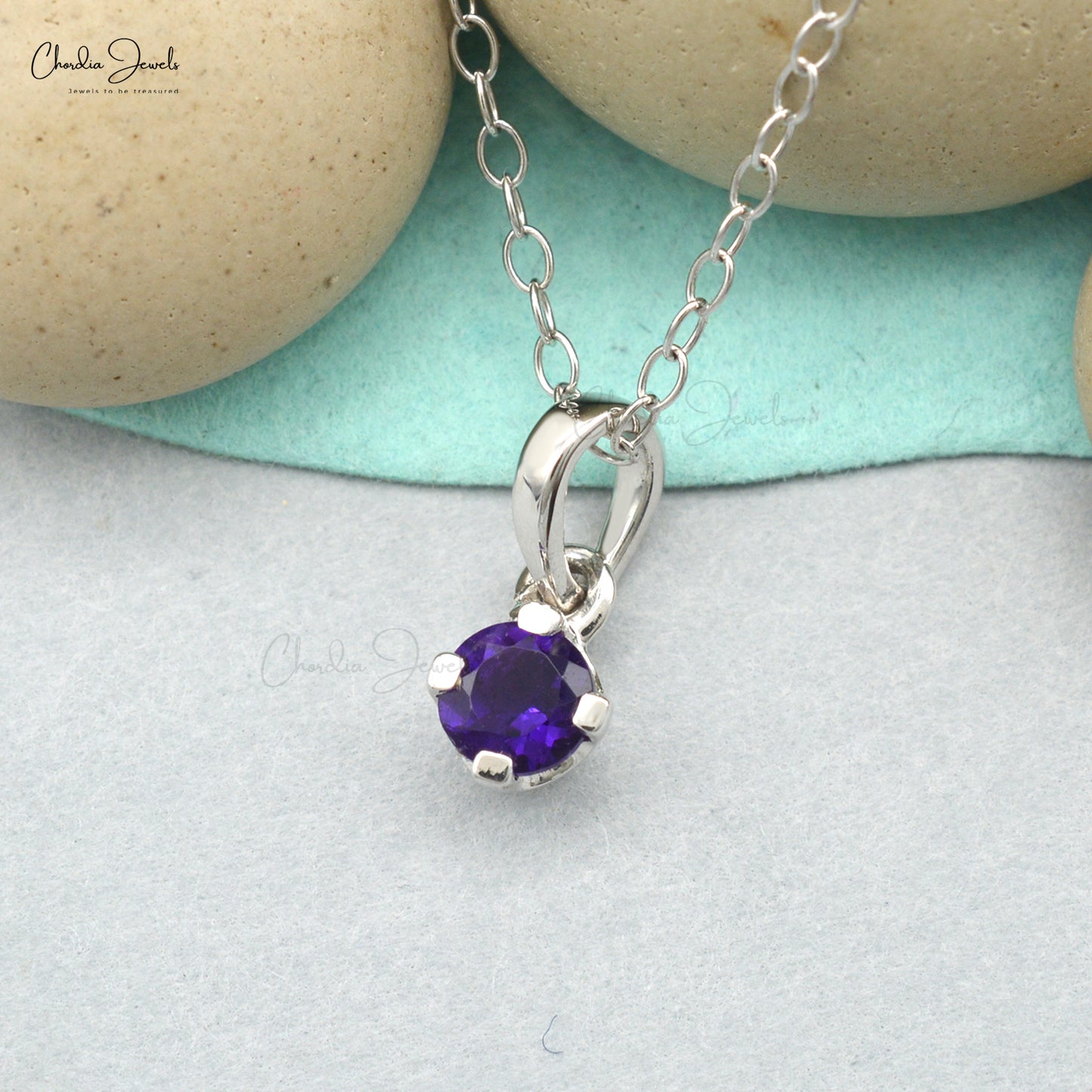 Buy Amethyst Solitaire Pendant