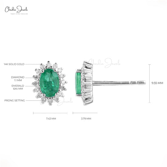 Emerald Cluster Earrings