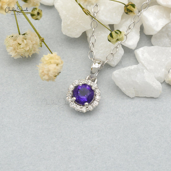 Buy Amethyst Halo Pendant