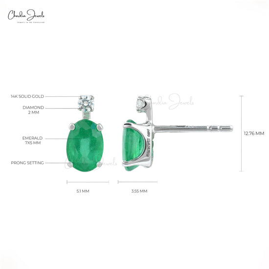 Emerald Gemstone Earrings