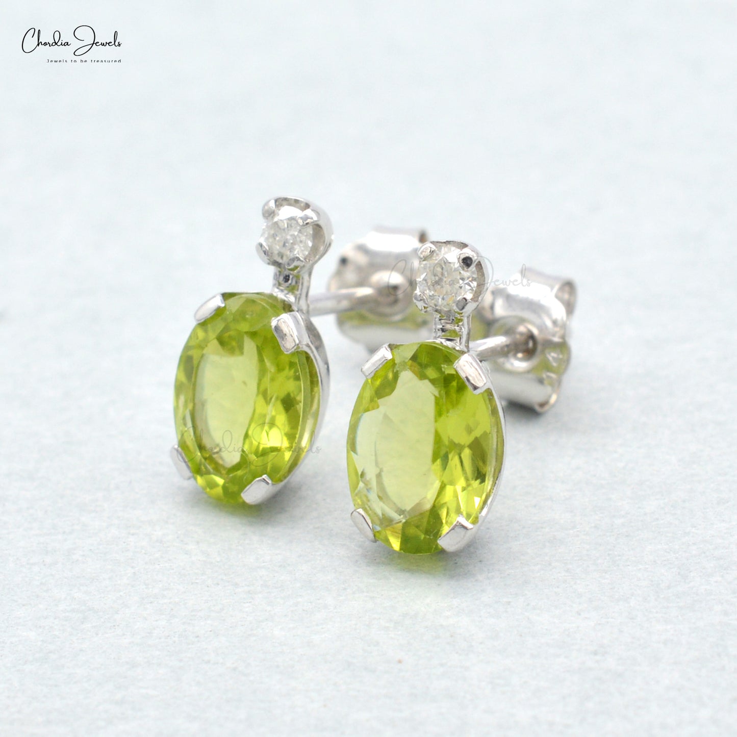 Peridot Stud Earrings - FD Gallery