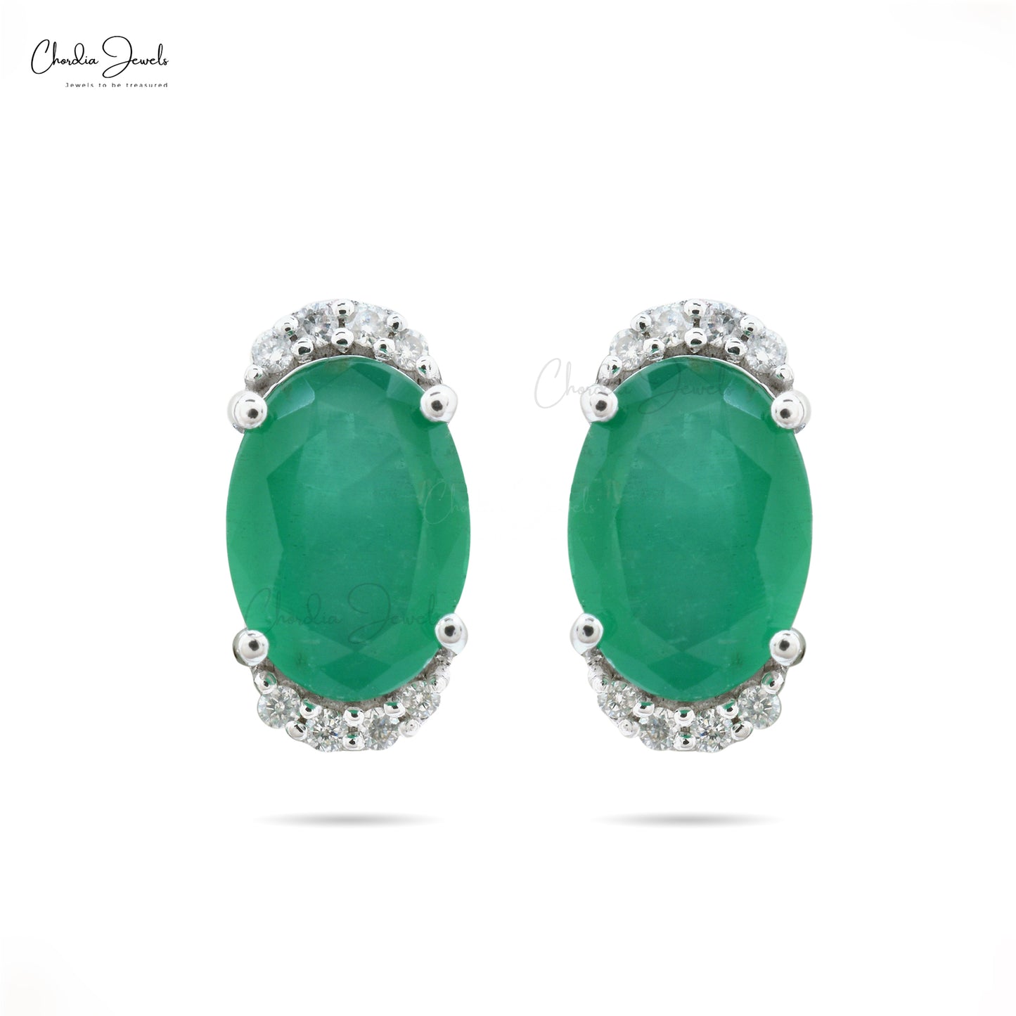 Emerald Stud Earrings