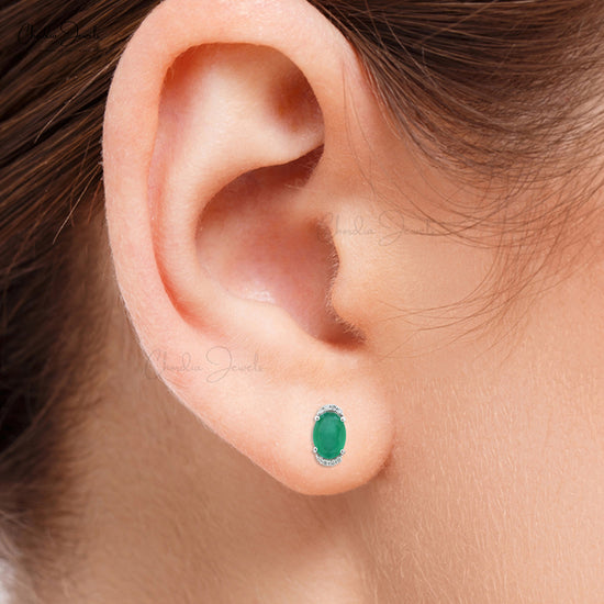 Emerald Birthstone Earrings